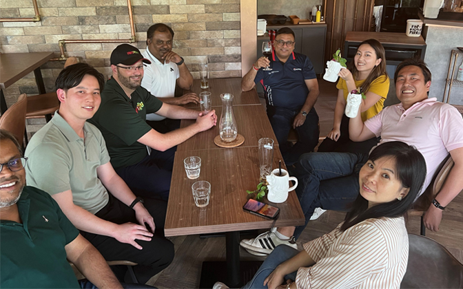 Garden by the bayにてClientとTeam Building