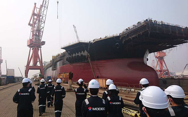 内定者インターンシップにて初めて見た建造中のFPSO