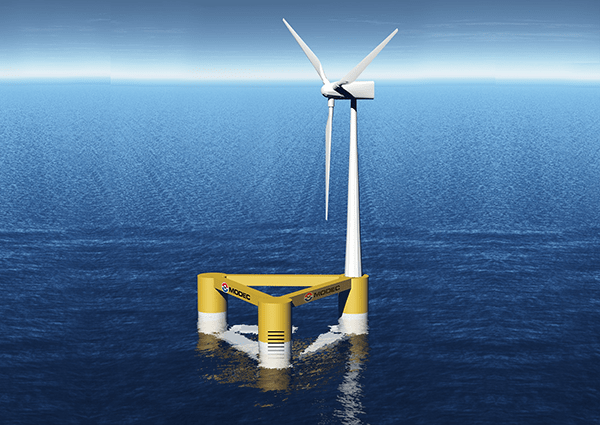 Artist impression of a Floating Offshore Wind Turbine