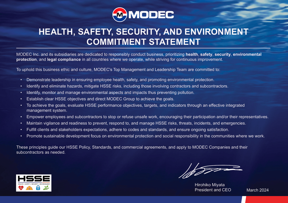 MODEC IMS HSSE Commitment